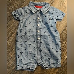 Carter's Blue Anchor Print One Piece